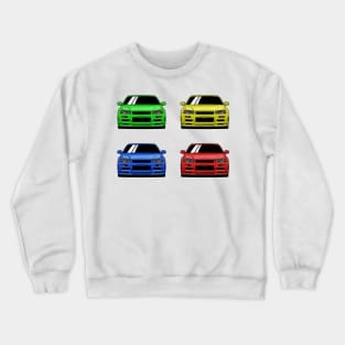 Skyline GT-R R34 X4 Crewneck Sweatshirt